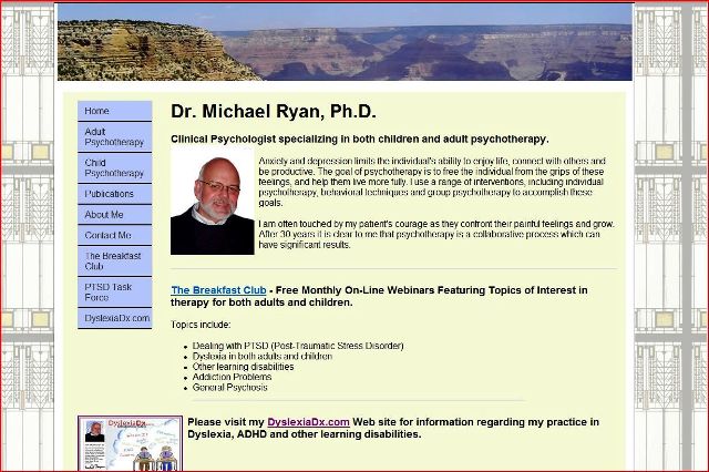 Screen shot of Drmichaelryan.com